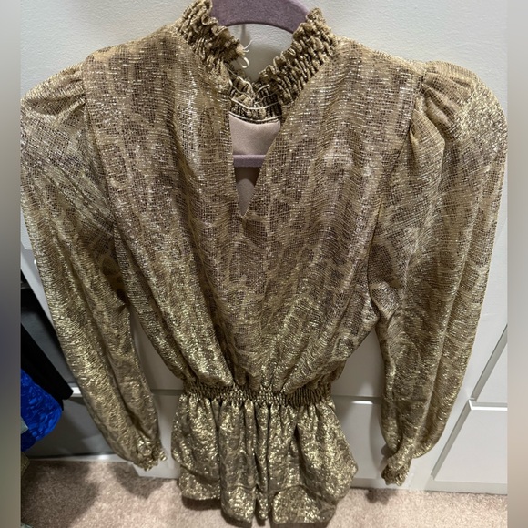 Show Me Your MuMu Russo Ruffle Dress in Glitter Python - Picture 3 of 4